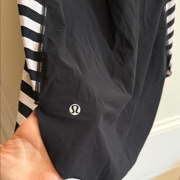 Lululemon Striped Black and White Women's Tank Top - Picture 3 of 5